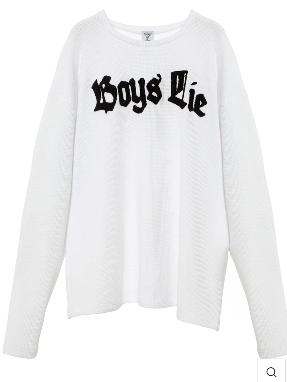 BOYS LIE ROCKER THERMAL BF LONG-SLEEVE WHITE - O/S